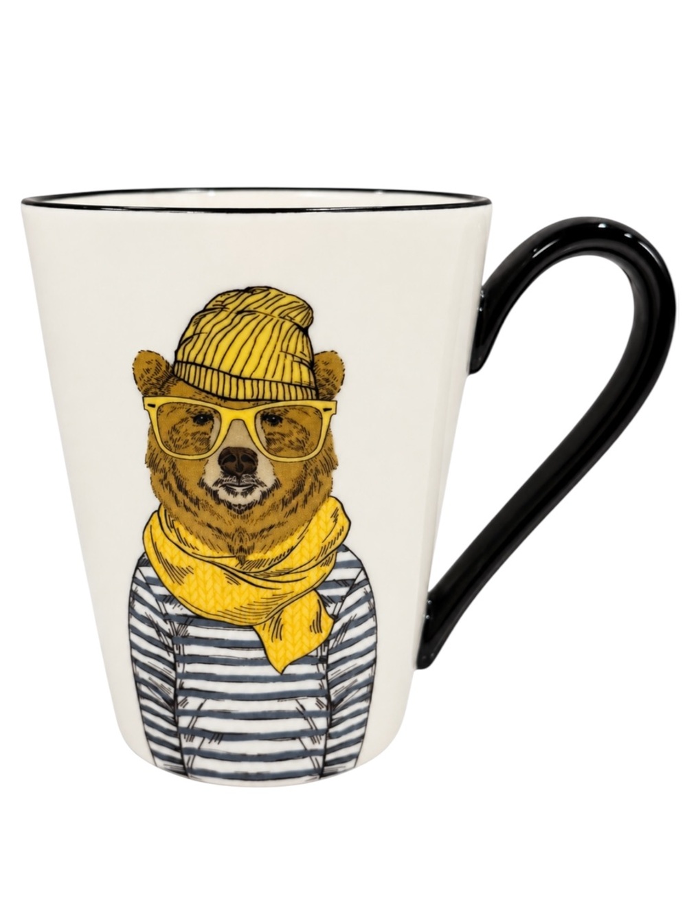 Signature Housewares Hipster Bear Animal Stoneware Mug Ceramic